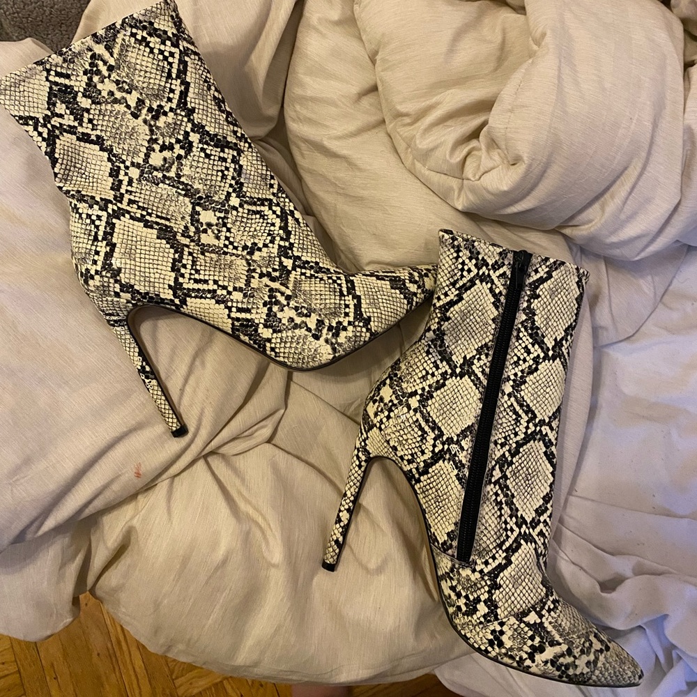 Steven Madden Snakeskin Booties